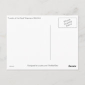 Grey Wolf & Winter Forest Wildlife Art Card Postkarte (Rückseite)