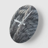 Grey Wool Runde Wanduhr (Winkel)