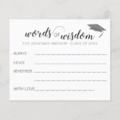 Grey Words of Wisdom Grad Cap Abschluss Ratschläge (Vorderseite)