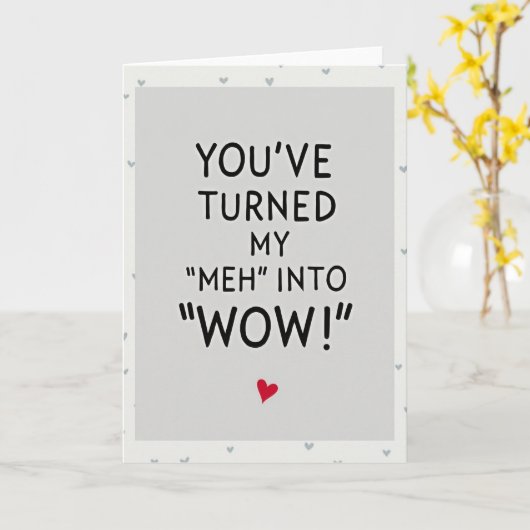 Grey You Make Life Wow Card Karte (Gelbe Blume)