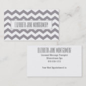 GreyChevron Modern Appointment Business Card Terminkarte (Vorne/Hinten)