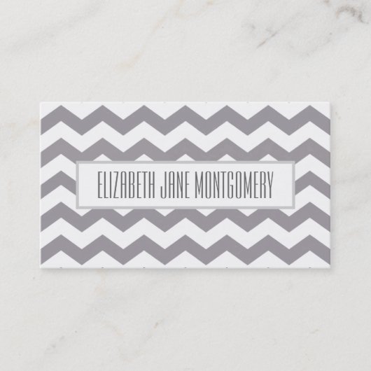 GreyChevron Modern Appointment Business Card Terminkarte (Vorderseite)