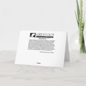 Greyfoot Katzen-Rettungs-Kaliko-Kätzchen-Karte Karte (Rückseite)