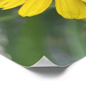 greyforaday Yellow Floral Print Poster (Ecke)