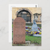 Greyfriars Bobby, Edinburgh Postkarte (Vorne/Hinten)