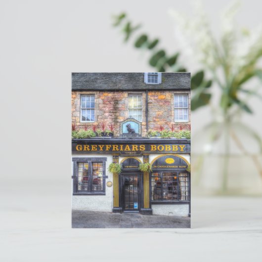 Greyfriars Bobby Pub Edinburgh Postkarte (Stehend Vorderseite)