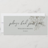 GreyGarden Delights Seating Chart Header Grau Einladung (Vorderseite)