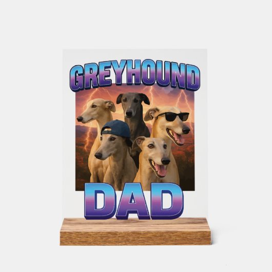 Greyhound Acrylschild (Vorderseite)