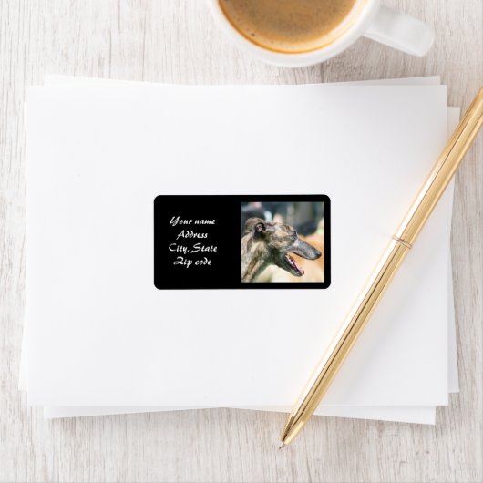 Greyhound Address Labels Adressaufkleber (Insitu)