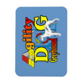 Greyhound-Agility Magnet (Vertikal)