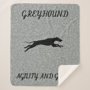 GREYHOUND "Agility und Gnade" Sherpa Decke. Sherpadecke