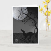 GREYHOUND AND MOON g707 Karte (Gelbe Blume)