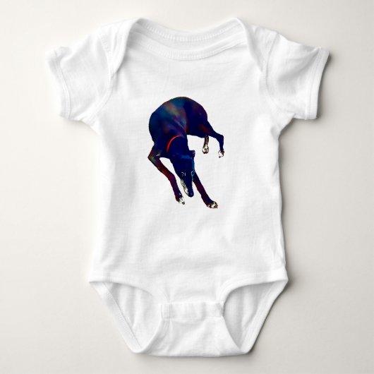 Greyhound Art Baby Strampler (Vorderseite)