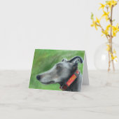 Greyhound Art Card (a53) Karte (Gelbe Blume)