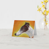 Greyhound Art Card (a93a) Karte (Gelbe Blume)