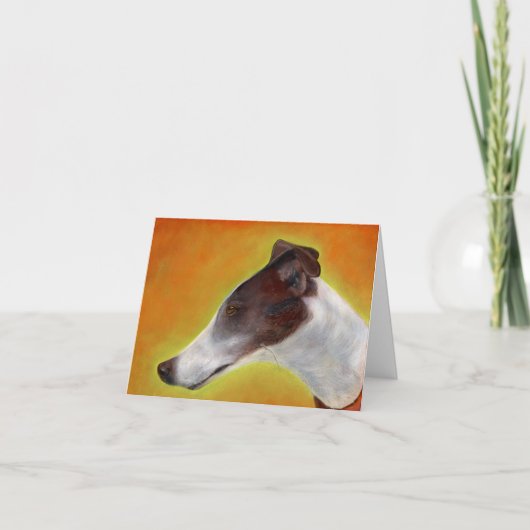 Greyhound Art Card (a93a) Karte (Vorderseite)