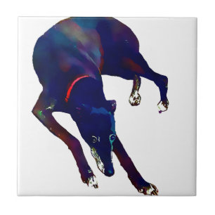 Greyhound Art Fliese