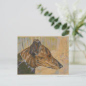 Greyhound Art Postcard Postkarte (Stehend Vorderseite)