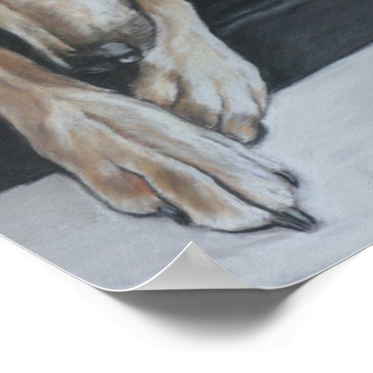 Greyhound Art Print Poster (Ecke)