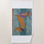 Greyhound at the Beach Strandtuch (Vorderseite)
