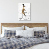 Greyhound auf Black Penny Farthing Bike Leinwanddruck (Insitu (Schlafzimmer))