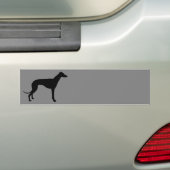 Greyhound auf Grau Autoaufkleber (Auf Auto)