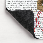 Greyhound auf Red Penny Farthing Bike Mousepad (Ecke)