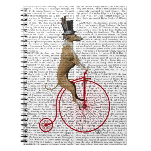 Greyhound auf Red Penny Farthing Bike Notizblock (Vorderseite)