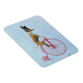 Greyhound auf Red Penny Farthing Magnet (Rechte Seite)
