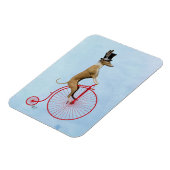 Greyhound auf Red Penny Farthing Magnet (Linke Seite)