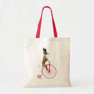 Greyhound auf Red Penny Farthing Tragetasche