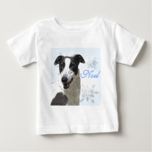 Greyhound Black & White Weihnachten2 Baby T-shirt
