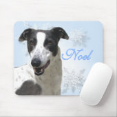 Greyhound Black & White Weihnachten2 Mousepad (Mit Mouse)