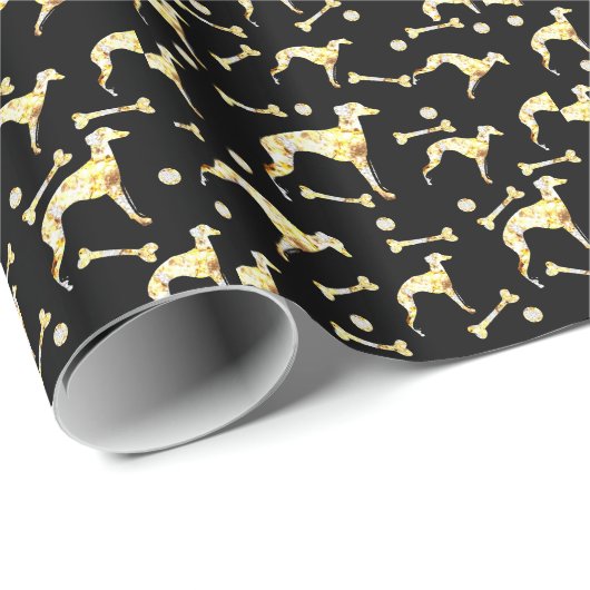 GREYHOUND BLING GESCHENKPAPIER (Rolleneckpunkt)