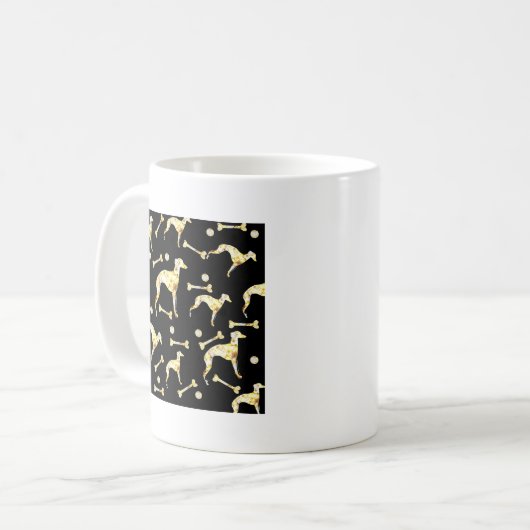 GREYHOUND BLING KAFFEETASSE (Vorderseite Links)