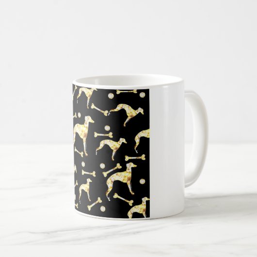 GREYHOUND BLING KAFFEETASSE (VorderseiteRechts)