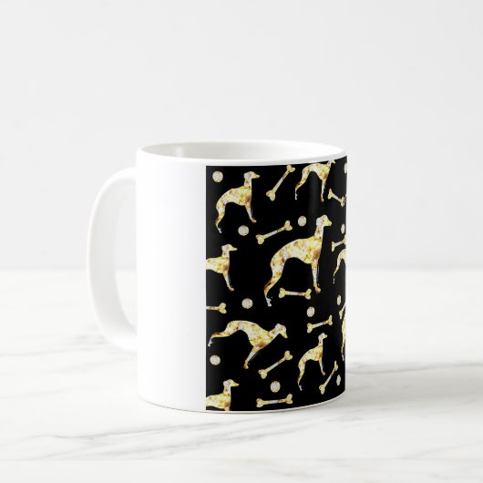 GREYHOUND BLING KAFFEETASSE (Vorderseite Links)