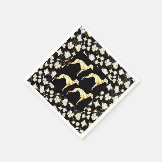 GREYHOUND BLING SERVIETTE (Ecke)