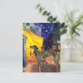 Greyhound (br8) - Terrassencafé Postkarte (Stehend Vorderseite)