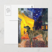 Greyhound (br8) - Terrassencafé Postkarte (Vorne/Hinten)
