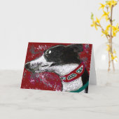 Greyhound Card - Leere Innenseite Karte (Gelbe Blume)