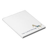 Greyhound Cartoon Dog Notizblock (angewinkelt)