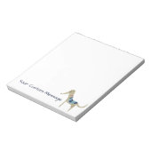 Greyhound Cartoon Dog Notizblock (Rotiert)