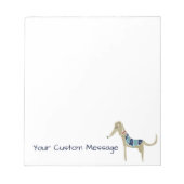 Greyhound Cartoon Dog Notizblock (Vorderseite)
