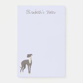 Greyhound Cartoon Dog Personalisiert Post-it Klebezettel