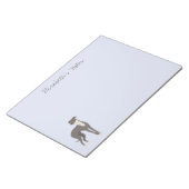 Greyhound Cartoon Dog Personalized Notepad Notizblock (angewinkelt)