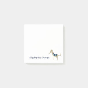 Greyhound Cartoon Dog Post-it Klebezettel