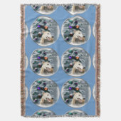 Greyhound Christmas Decke (Vorderseite Vertikal)