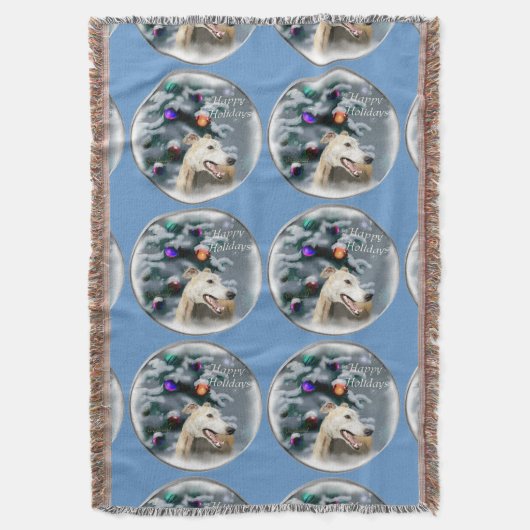 Greyhound Christmas Decke (Vorderseite Vertikal)