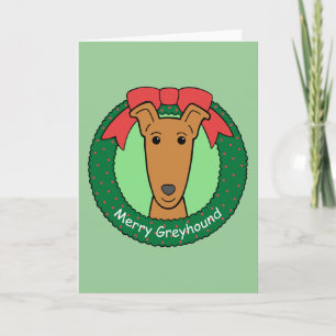 Greyhound Christmas Feiertagskarte